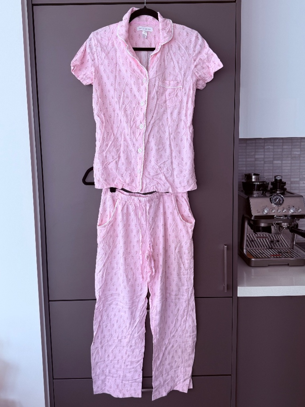 Carole Hochman Pink Floral Pajama Set Women’s Size Small 2 Piece Sleepwear